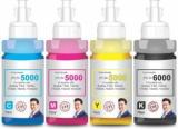 Prodot Br B5000/B6000 Inkjet Ink Refill Compatible With Brother DCP T300, T310, T500W Black + Tri Color Combo Pack Ink Bottle