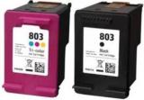 Psi 803 BLACK & TRICOLOR Ink Cartridge Compatible For HP 803 Black + Tri Color Combo Pack Ink Cartridge