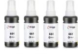 Quink INK REFILL For T664/673 L130, L220, L360, L361..ECO TANK :ET 2500/ET 2550/ET 2600.. Black Ink Bottle