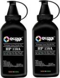 Quink W1112A / 110A Black Toner Powder For HP Laser 108 108a 108w 136 136a Printers Black Twin Pack Ink Toner Powder