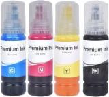 R C Print 001/003 REFILL INK COMPATIBLE FOR EPSON L3110, L3100, L3101, L3115, L3116, L3150L3151 Black + Tri Color Combo Pack Ink Bottle