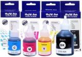 R C Print Brother Ink BT6000BK / BT5000 DCP T300, T500W, T700W, MFC T800W Black + Tri Color Combo Pack Ink Bottle