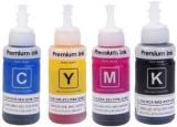 R C Print Compatible Ink For EPSON T664 L100, L110, L130, L200, Black + Tri Color Combo Pack Ink Bottle