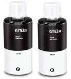 Realcart Ink GT53XL BK Ink Bottle Compatible For Gt5810 Gt5811 Gt5820 Gt5821 Pack Of 2 Black Ink Bottle