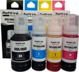 Salty 008 Refill Ink Use For Epson L6460/L6490/L6550/L6570/L15150/L15160 Printer Black + Tri Color Combo Pack Ink Bottle