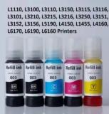 Skrill 001, 003, L3200, L3210, L3211, L3215, L3216, L3250, L3252 Black + Tri Color Combo Pack Ink Bottle