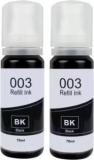 Skrill Ink Refill For Epson 001, 003, L3200, L3210, L3211, L3215, L3216, L3250, L3252 Black Twin Pack Ink Bottle