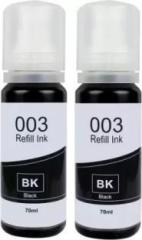 Skrill Ink Refill for epson 001, 003, L3200, L3210, L3211, L3215, L3216, L3250, L3252 Black Twin Pack Ink Bottle