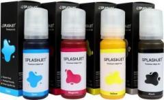 Splashjet Sublimation Refill Ink for Epson L3110, L3150, L3116, L3115, L1110, L3151, L3152, L3156, L5190 Printer Ink Bottle Black + Tri Color Combo Pack Ink Bottle