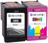 ST SCANTER 680 Combo Cartridge for USE in Deskjet 2677, 2678, 3635, 3636, 3638, 3775, 3776, 3777 Black + Tri Color Combo Pack Ink Cartridge