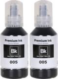 Teqbot 005 Ink Pack Of 2 For Epson M1170, M2170, M3170, M3180, M1100, M1120, M1140, Printer Black Twin Pack Ink Bottle