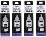 Teqbot 664 Black Ink Bottle Epson 4 Pack : L100 L110 L130 L200 L210 L220 L310 L355 L300 L350 L380 L385 L485 L550 L565 L360 L365 L455, L485 L555 Black Ink Bottle