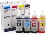 Teqbot 664 Black + Tri Color Combo Pack Ink Bottle