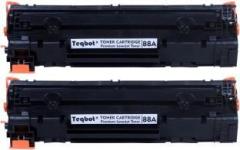 Teqbot 88A Laser Jet Series Toner Cartridge Pack of 2 Black Ink Bottle