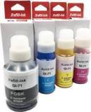 Teqbot Comptaible Ink Canon GI 71 Refill Ink For G Series G2020, G2021Etc.. Printers. Black + Tri Color Combo Pack Ink Bottle