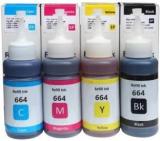 Teqbot For EPSON L110/L130/L210/L220/L360/L361/L365/L380 Etc.. Black + Tri Color Combo Pack Ink Bottle