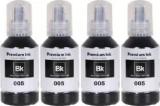 Tequo 005 Ink For Epson M1100, M1120, M1140, M1170, M2170, M3180 Printer Pack Of 4 Black Ink Bottle