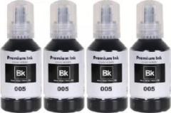 Tequo 005 Ink for Epson M1100, M1120, M1140, M1170, M2170, M3180 Printer Pack of 4 Black Ink Bottle