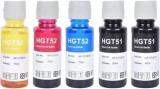 Tequo For HP Ink Tank GT51, GT52, 310, 315, 319, 410, 415, 419 GT5810, GT5820 2 Black + Tri Color Combo Pack Ink Bottle