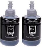 Tequo Ink For Epson Eco Tank T774 Pack Of 2 M100 / M105 / M200 / M205 / L655 / L1455 Black Twin Pack Ink Bottle