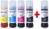 Tequo Ink Refill For Epson 003, L3200, L3210, L3211, L3215, L3216, L3250, L3252 Black + Tri Color Combo Pack Ink Bottle