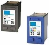 Trendvision 21 & 22 Combo Ink Cartridge For USE In HP Inkjet 915, Deskjet 3940, D2360, D2460, F380, F4185, Officejet 4355, J5508, PSC 1410 HP Officejet J3608 HP PSC 1410 PRINTERS Black + Tri Color Combo Pack Ink Cartridge