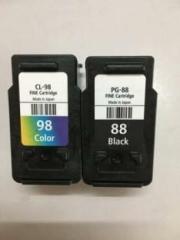 Trendvision PG 88 & CL 98 with Canon Pixma E500 E510 E600 E610 Printers Black + Tri Color Combo Pack Ink Cartridge