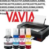 Vavia Ink Refill For Canon GI 71 G1020, G2020, G2021, G2060, G3020, G2021, G3060 Black + Tri Color Combo Pack Ink Bottle