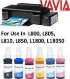 Vavia Ink Refill For Epson T673 Ink For L800, L805, L810, L850, L1800 Black + Tri Color Combo Pack Ink Bottle