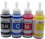 Vavia Refill Ink For Use In Epson Black + Tri Color Combo Pack Ink Bottle