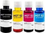 Verena GT53XL GT51XL & GT52 Refill Ink For 310, 315, 319, 410, 415, 419, GT5810, GT5820, Black + Tri Color Combo Pack Ink Bottle