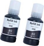 Verena High Yield Refill Ink 008 127ml 2pc Compatible For Epson L6570 /Epson L6580/L15150/L15160 Printers Black Ink Bottle