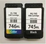 Verena PG 745XL Black Pic1 CL 746XL Color Pic1 Black + Tri Color Combo Pack Ink Cartridge