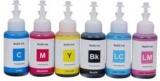 Wiofy REfill Ink Epson L805 Ink Tank Printer 6colours 70 Ml Each Bottel Black + Tri Color Combo Pack Ink Bottle