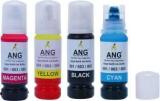 Ang 003 Ink For Epsoni L3110 L3150 L3115 L3116 L3101 L1110 L3151 L3152 L3156 Printer Black + Tri Color Combo Pack Ink Bottle