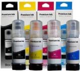 Ang Compatible Printers Epson L3150, L3110, L5190, L1110, L4150, L6170, L4160, L6190 Black + Tri Color Combo Pack Ink Cartridge