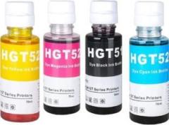 Ang GT 51 & GT52 Ink Refill Ink For use in HP DeskJet 5810, 5811, 5820, 5821 Black + Tri Color Combo Pack Ink Bottle