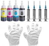 Ang Refill Ink Cartridges PG88, CL98, PG745, CL746, PG810, CL811, PG740, CL741, PG40, CL41, PG89, CL99, PG830, CL831 for PIXMA, MG, MP, E, iP Series Printers 100ML Each Bottle With Syringe & Hand Gloves Black + Tri Color Combo Pack Ink Bottle