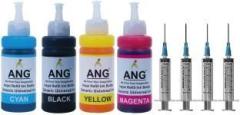 Ang Refill ink For Hp 682 cartridge 2300 2700 4100 100ML With Syringe Black + Tri Color Combo Pack Ink Cartridge