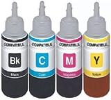 Ang Refill Ink For Use In Canon Pixma E470 All In One Printer Ink Cyan, Magenta, Yellow & Black 100 ML Each Bottle Multi Color Ink Cartridge Tri Color Ink Cartridge