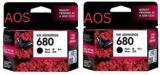 Aos HP 680 Black Twin Pack Ink Cartridge