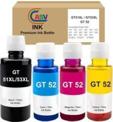 Asv GT53XLsmart tank printer 581, 210, 525, 520, 521, 585, 580, 670, 530, 675, 720, 750, 790 Black + Tri Color Combo Pack Ink Bottle