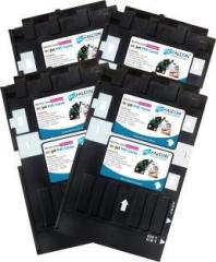 Bigfalcon Premium Inkjet PVC Card Tray Pack of 4 for Epson L800, L805, L810, L850 Black Ink Cartridge