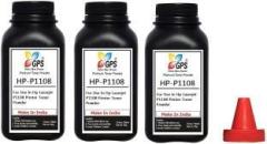 Black HP Laserjet P 1108 Laser Piriter Toner Powder 80 Gms. Pack Of 3 Bottle. Black Ink Toner Powder