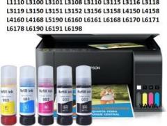 Canoff Ink Refill for Epson 001, 003, L3200, L3210, L3211, L3215, L3216, L3250, L3252 Black + Tri Color Combo Pack Ink Bottle