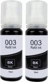 Cartridge Zone Ink Refill For Epson 001, 003, L3200, L3210, L3211, L3215, L3216, L3250, L3252 Black Twin Pack Ink Bottle