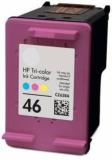 Dlex 46 Tri Color Ink Cartridge 100% Bes Quality For HP Ink JET Printer Tri Color Ink Cartridge