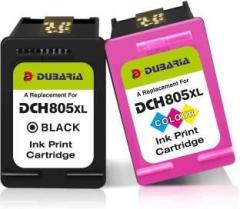 Dubaria 805 XL Black & TriColor Ink Cartridge Combo Pack For Use In HP DeskJet 1210, 1211, 1212, 1213, 2330, 2331, 2332, 2333, 2720, 2721, 2722, 2723, 2729 ; HP DeskJet Plus 4121, 4122, 4123 Printers 3YM73AA Black + Tri Color Combo Pack Ink Cartridge