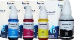 Dura Jet Refill GI 790 Ink for Canon Pixma G2010, G2000, G3000 Black + Tri Color Combo Pack Ink Bottle