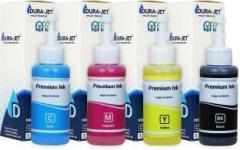 Dura Jet Sublimation Ink for Ep L130, L220, L360, L380, L1300 Printers Black + Tri Color Combo Pack Ink Bottle